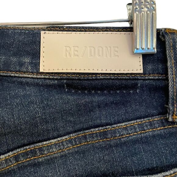 Re/Done NWOT 90’s High Rise Crop Ankle Comfort Stretch Jeans in Royal Fade 26 - Picture 9 of 10